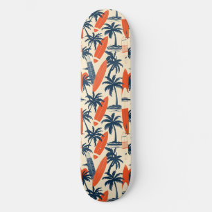 Cool Summer Beach Palm Ontworpen Skateboard