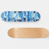 Cool Summer Beach Palm Ontworpen Skateboard (Horizontaal)