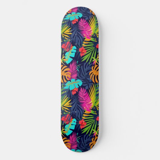 Cool Summer Beach Palm Ontworpen Skateboard (Voorkant)