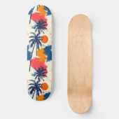 Cool Summer Beach Palm Ontworpen Skateboard (Voorkant)