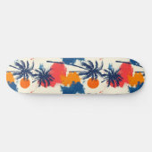 Cool Summer Beach Palm Ontworpen Skateboard (Horizontaal)
