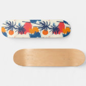 Cool Summer Beach Palm Ontworpen Skateboard (Horizontaal)