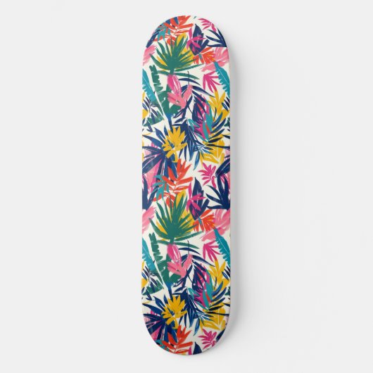 Cool Summer Beach Palm Ontworpen Skateboard (Voorkant)