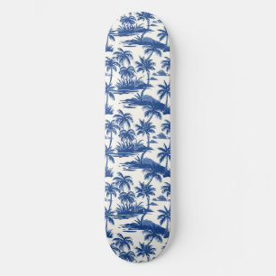 Cool Summer Beach Palm Ontworpen Skateboard