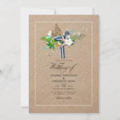 Cool Summer Beach Weddenschap Photo Invitation Kaart (Voorkant)