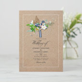 Cool Summer Beach Weddenschap Photo Invitation Kaart (Staand voorkant)
