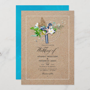 Cool Summer Beach Weddenschap Photo Invitation Kaart