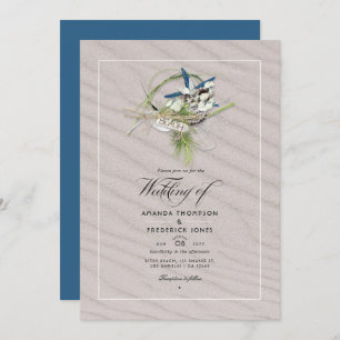 Cool Summer Beach Weddenschap Photo Invitation Kaart
