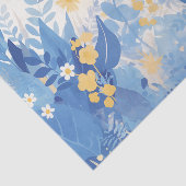 Cool Summer Blue Floral Botanical Garden Tissuepapier (Detail)