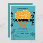 Cool Summer Celebration Kaart (Voorkant / Achterkant)