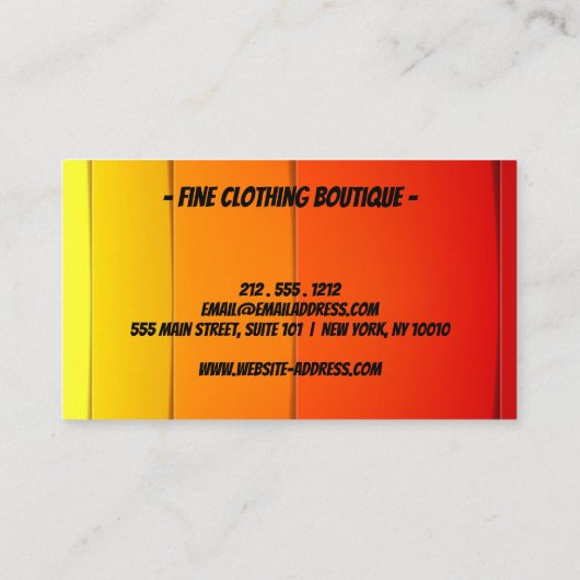 Cool Summer Colorful Style Visitekaartje (Achterkant)