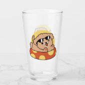 Cool Summer Dog Floating - Schattigee Puppy Pool P Glas (Achterkant)