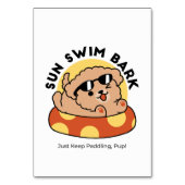 Cool Summer Dog Floating - Schattigee Puppy Pool P Kaart (Voorkant)