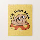 Cool Summer Dog Floating - Schattigee Puppy Pool P Legpuzzel (Verticaal)