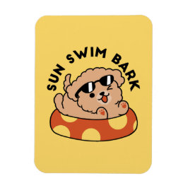 Cool Summer Dog Floating - Schattigee Puppy Pool P Magneet