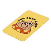 Cool Summer Dog Floating - Schattigee Puppy Pool P Magneet (Linkerzijde)