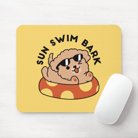 Cool Summer Dog Floating - Schattigee Puppy Pool P Muismat (Met muis)