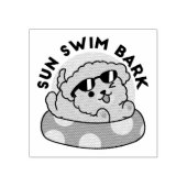 Cool Summer Dog Floating - Schattigee Puppy Pool P Rubberstempel (Afrduk)