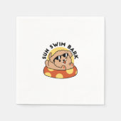 Cool Summer Dog Floating - Schattigee Puppy Pool P Servet (Voorkant)