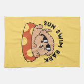 Cool Summer Dog Floating - Schattigee Puppy Pool P Theedoek (Horizontaal)