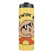 Cool Summer Dog Floating - Schattigee Puppy Pool P Thermosbeker (Voorkant)