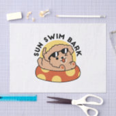 Cool Summer Dog Floating - Schattigee Puppy Pool P Tissuepapier (Craft)