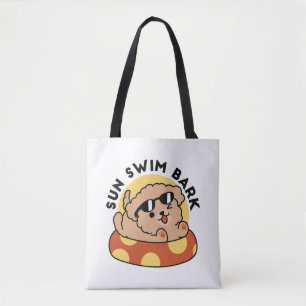 Cool Summer Dog Floating - Schattigee Puppy Pool P Tote Bag