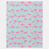 Cool Summer Flamingo patroon Fleece Deken (Voorkant)