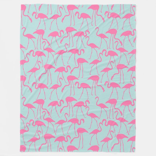Cool Summer Flamingo patroon Fleece Deken (Voorkant)