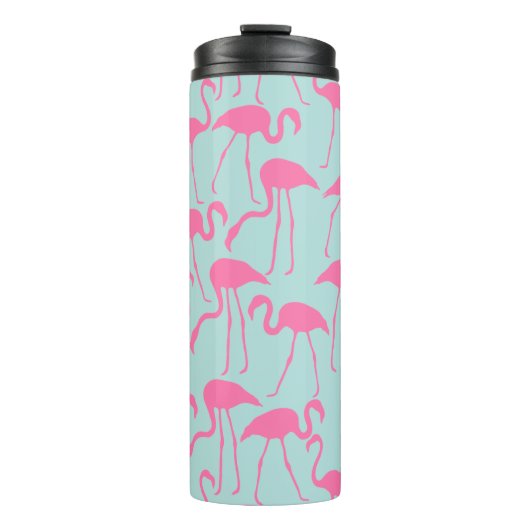 Cool Summer Flamingo patroon Thermosbeker (Voorkant)