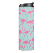 Cool Summer Flamingo patroon Thermosbeker (Gedraaid links)