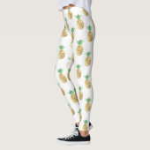 Cool Summer Gold Foil Pineapple Pattern Leggings (Links)