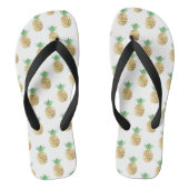 Cool Summer Gold Foil Pineapple Pattern Teenslippers (Voetbed)