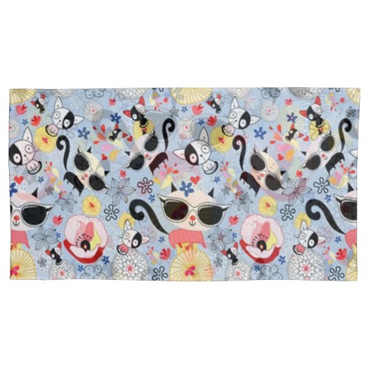 Cool Summer Kat Kussensloop (Voorkant)