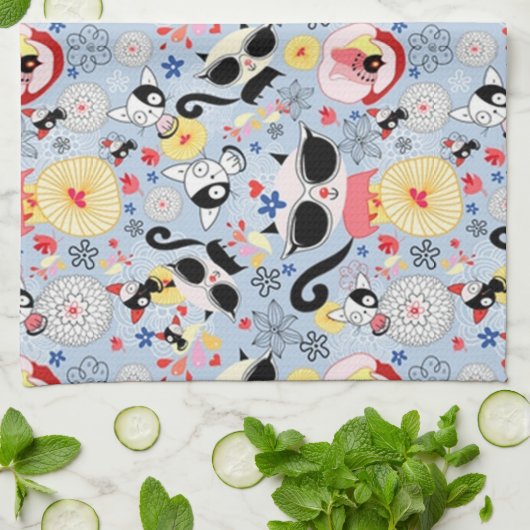 Cool Summer Kat Theedoek (Gevouwen)