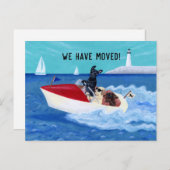 Cool Summer Labradors Nieuw adres 3 Aankondigingskaart (Voorkant / Achterkant)