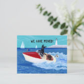 Cool Summer Labradors Nieuw adres 3 Aankondigingskaart (Staand voorkant)