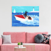 Cool Summer Labradors Painting Canvas Afdruk (Insitu (Woonkamer))