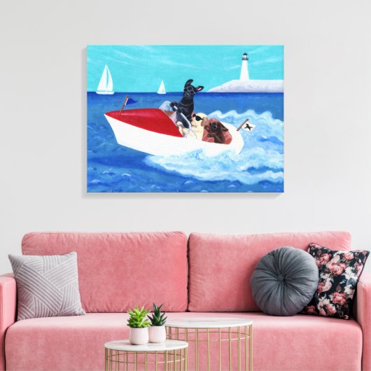 Cool Summer Labradors Painting Canvas Afdruk (Insitu (Woonkamer))