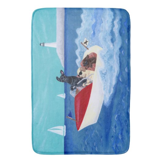 Cool Summer Labradors schilderen Badmat (Voorkant Verticaal)