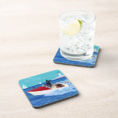 Cool Summer Labradors schilderen Bier Onderzetter (Rechterzijde)