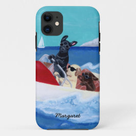 Cool Summer Labradors schilderen iPhone 11 Hoesje
