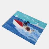 Cool Summer Labradors schilderen Deurmat (Schuin)