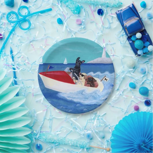 Cool Summer Labradors schilderen Papieren Bordje (Feest)
