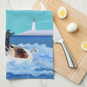 Cool Summer Labradors schilderen Theedoek (Quarter Fold)