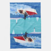 Cool Summer Labradors schilderen Theedoek (Verticaal)