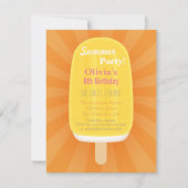 Cool Summer Lolly Popsicle Ice Cream Party Kaart (Voorkant)
