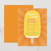 Cool Summer Lolly Popsicle Ice Cream Party Kaart (Voorkant / Achterkant)