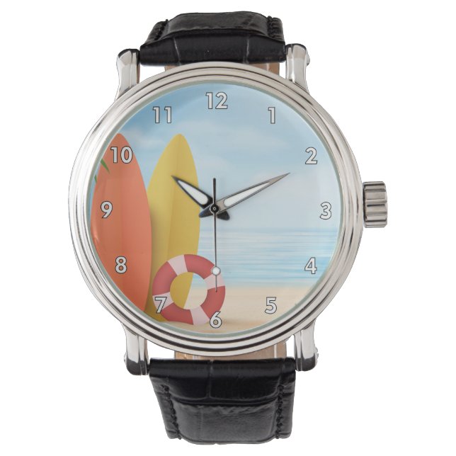 Cool Summer on the Beach met Surven Boards Horloge (Voorkant)