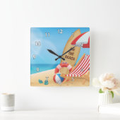 Cool Summer on the Beach met Surven Boards Vierkante Klok (Huis)